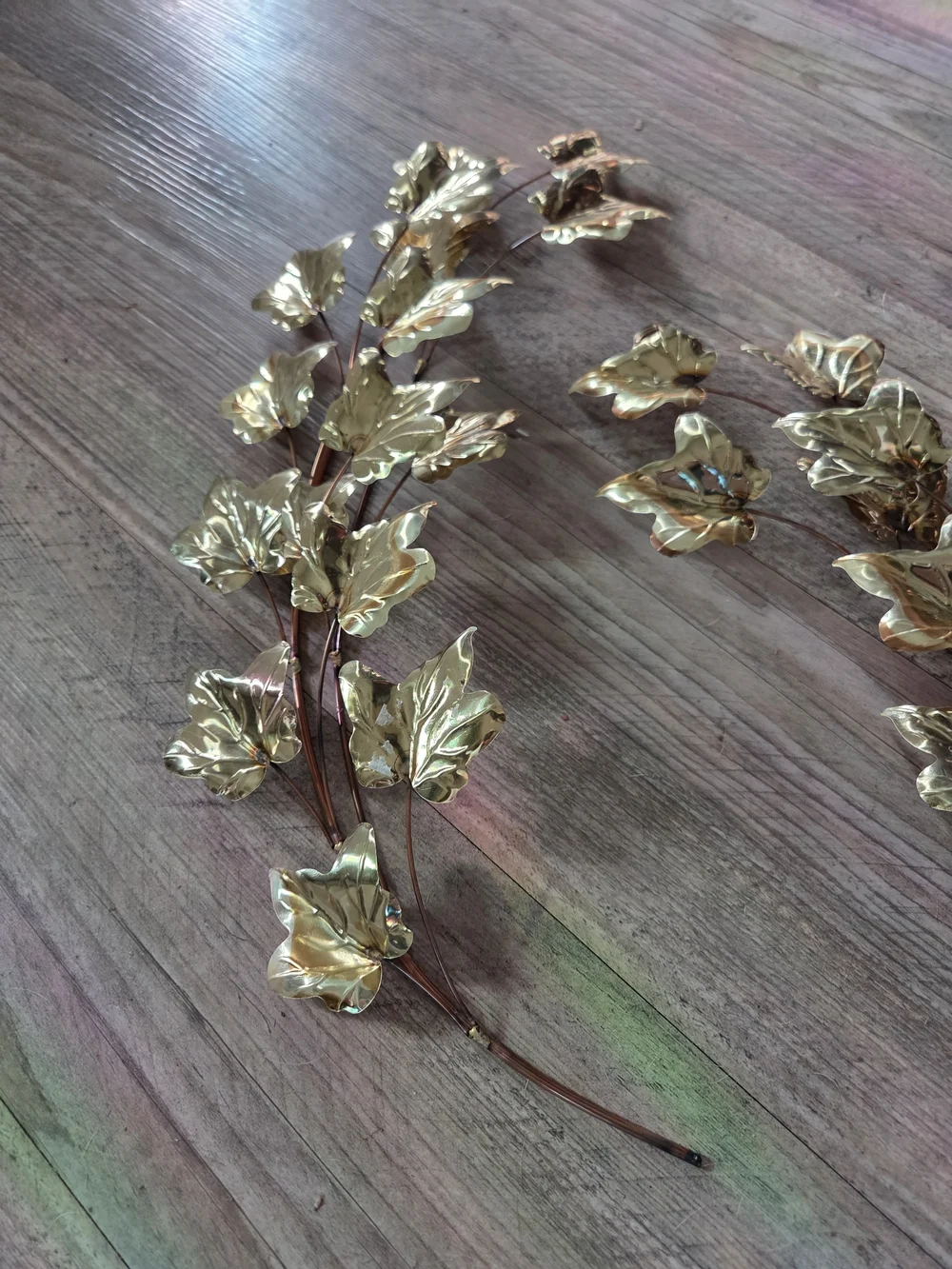 Homco Gold Leaf Vine Wall Decor Set